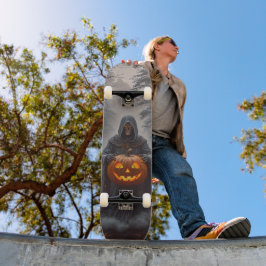 Tabla de Skate Fantasma con una Calabaza Skateboard