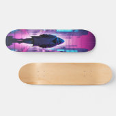 Tabla de Skate Figura de Espalda Encapuchada Skateboard (Horizontal)