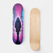 Tabla de Skate Figura de Espalda Encapuchada Skateboard (Vorderseite)