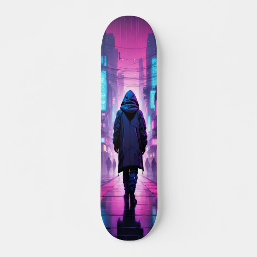 Tabla de Skate Figura de Espalda Encapuchada Skateboard (Vorne)