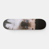 Tabla de Skate Gatico Peludo de Ojos Azules Skateboard (Horizontal)