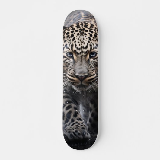 Tabla de Skate Leopardo Caminando con Mirada Fija Skateboard (Vorne)