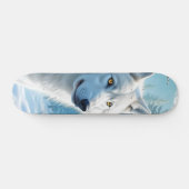 Tabla de Skate Lobo Blanco en Invierno Skateboard (Horizontal)
