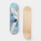 Tabla de Skate Lobo Blanco en Invierno Skateboard (Vorderseite)