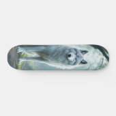 Tabla de Skate Lobo Blanco Salvaje Skateboard (Horizontal)
