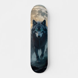 Tabla de Skate Lobo Feroz con luna llena Skateboard