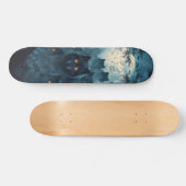 Tabla de Skate Lobos en un Bosque Nocturno Skateboard (Horizontal)