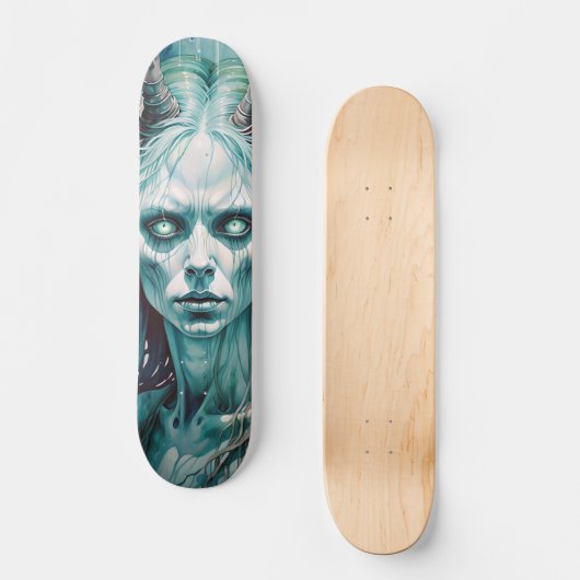 Tabla de Skate Mujer Monstruosa con Cuernos Skateboard (Vorderseite)