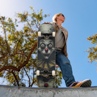 Tabla de Skate Payaso Espeluznante de Miedo Skateboard