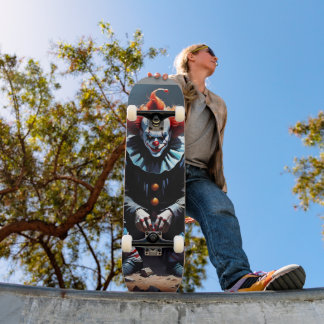 Tabla de Skate Payaso Siniestro Sentado Skateboard
