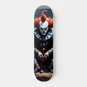 Tabla de Skate Payaso Siniestro Sentado Skateboard (Vorne)