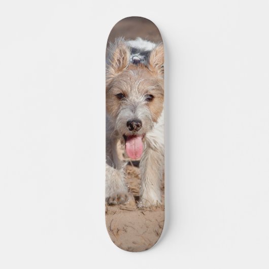Tabla de Skate Perrito Parson Terrier Feliz Skateboard (Vorne)