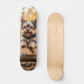 Tabla de Skate Perrito Saltando en el Bosque Skateboard (Vorderseite)