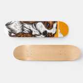 Tabla de Skate Perro de Pelaje Marrón y Blanco Skateboard (Horizontal)