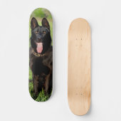 Tabla de Skate Perro Pastor Alemán Negro Sentado Skateboard (Vorderseite)