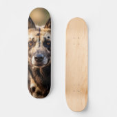 Tabla de Skate Perro Salvaje Africano Atento Skateboard (Vorderseite)