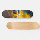 Tabla de Skate Supercoche Amarillo Corriendo Skateboard (Horizontal)
