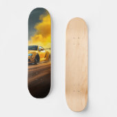 Tabla de Skate Supercoche Amarillo Corriendo Skateboard (Vorderseite)