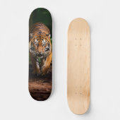 Tabla de Skate Tigre en el Bosque oscuro Skateboard (Vorderseite)