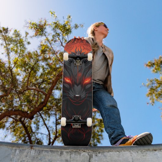 Tabla de Skate Zorro Monstruo Ojos Rojos Skateboard (Außenbereich 1)