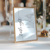 Table 8 Vertical Script Wedding Seating Chart Card Einladung