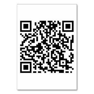 Table Card 3.5" x 5" mit DJ QR Code Tischnummer