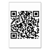 Table Card 3.5" x 5" mit DJ QR Code Tischnummer (Rückseite)
