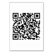 Table Card 3.5" x 5" mit DJ QR Code Tischnummer (Vorderseite)