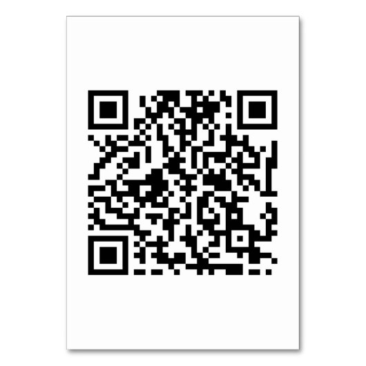 Table Card 3.5" x 5" mit DJ QR Code Tischnummer (Vorderseite)