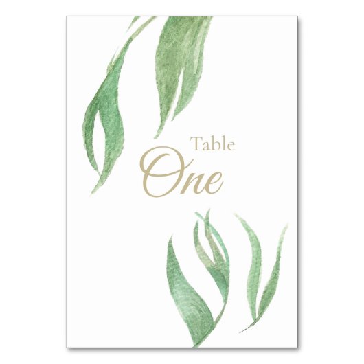 Table Card Tischnummer (Vorderseite)