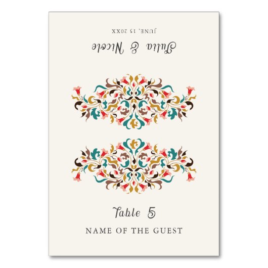Table Card Tischnummer (Vorderseite)