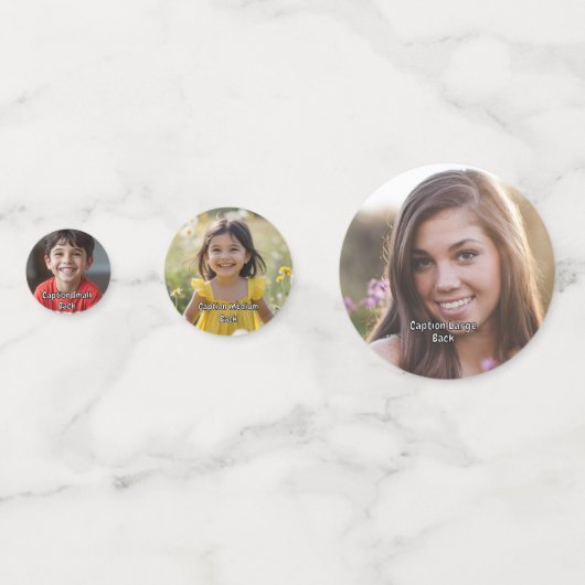 Table Confetti 60pc - Add Your Photos & Captions Konfetti (Rückseiten)