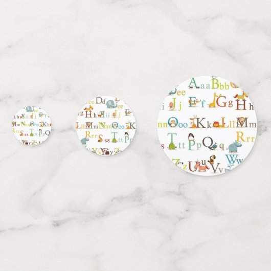 Table Confetti - Alphabet Konfetti (Rückseiten)