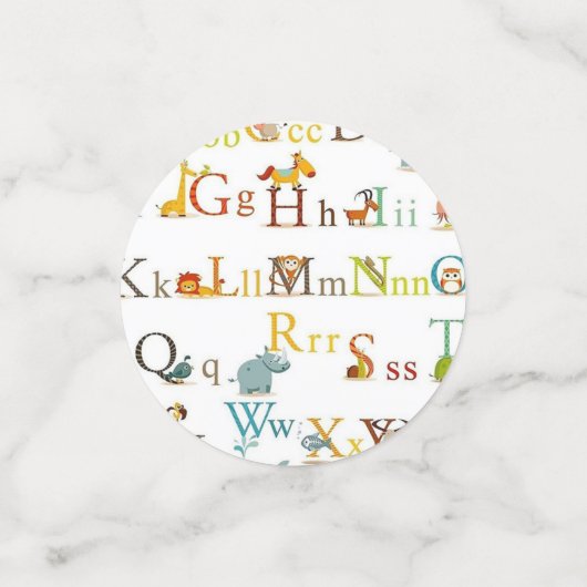 Table Confetti - Alphabet Konfetti (Klein Vorderseite)