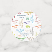 Table Confetti August, 10 Geburtstag Konfetti (Klein Vorderseite)