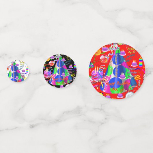 Table Confetti August, 27 Geburtstag Konfetti (Vorderseiten)