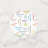 Table Confetti August, 31 Geburtstag Konfetti (Klein Vorderseite)