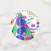 Table Confetti August, 5 Geburtstag Konfetti (Klein Vorderseite)