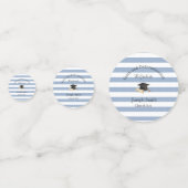 Table Confetti Blue Stripe Graduation Class 2026 Konfetti (Vorderseiten)