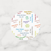 Table Confetti Februar, 28 Geburtstag Konfetti (Klein Vorderseite)