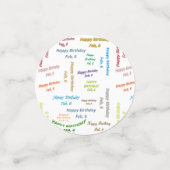 Table Confetti Februar, 6 Geburtstag Konfetti (Klein Vorderseite)