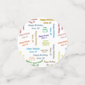 Table Confetti Juni, 10 Geburtstag Konfetti (Klein Vorderseite)