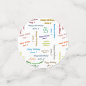 Table Confetti Juni, 2 Geburtstag Konfetti (Klein Vorderseite)