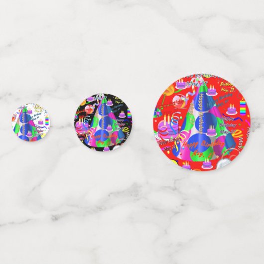 Table Confetti Mai, 27 Geburtstag Konfetti (Vorderseiten)