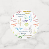 Table Confetti Mai, 30 Geburtstag Konfetti (Klein Vorderseite)