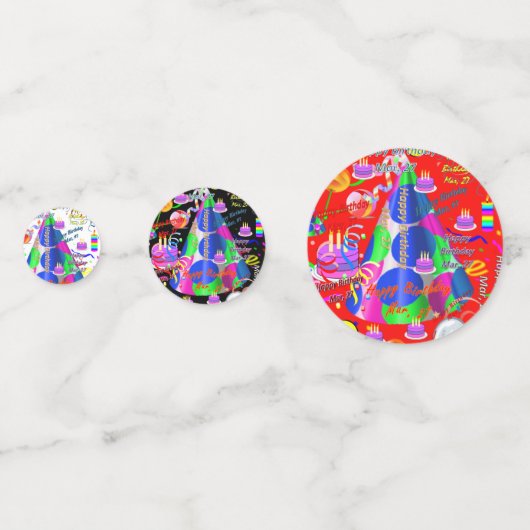 Table Confetti März, 27 Geburtstag Konfetti (Vorderseiten)