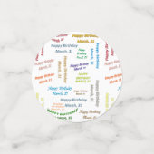 Table Confetti März, 31 Geburtstag Konfetti (Klein Vorderseite)