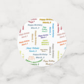 Table Confetti März, 3 Geburtstag Konfetti (Klein Vorderseite)