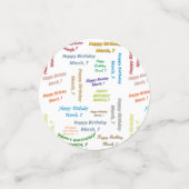 Table Confetti März, 7 Geburtstag Konfetti (Klein Vorderseite)