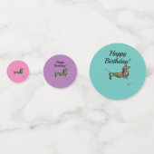 Table Confetti mit Dackel Konfetti (Rückseiten)